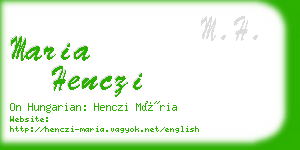 maria henczi business card